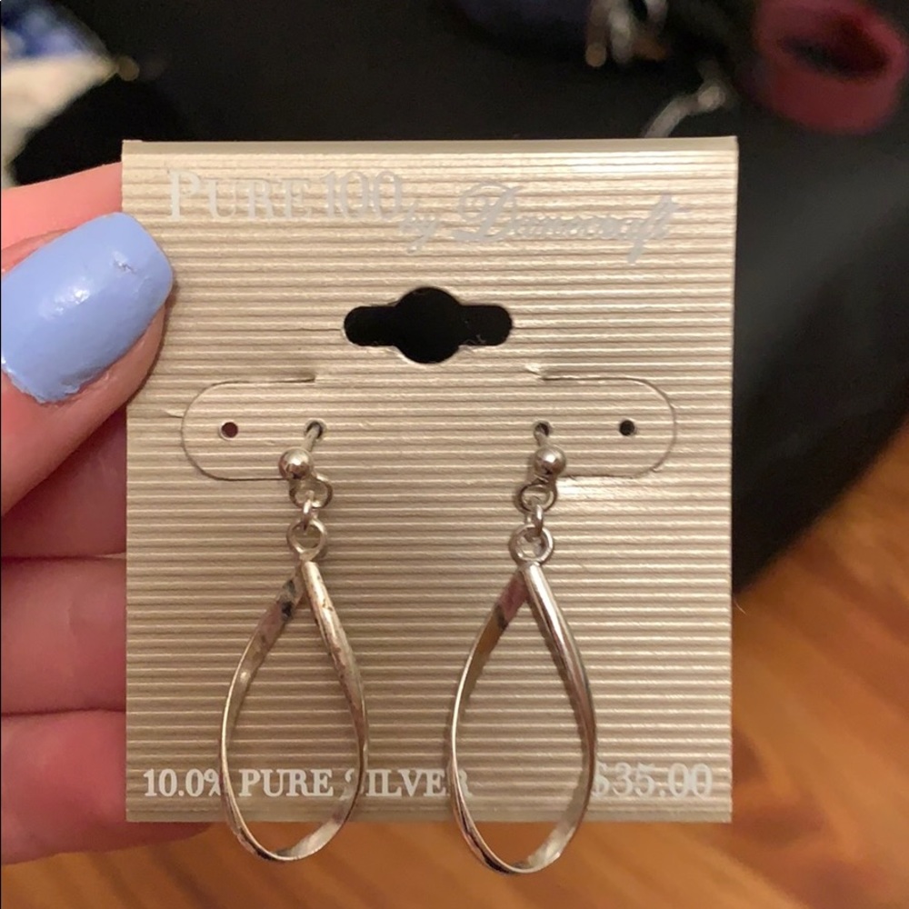 silver dangle earrings